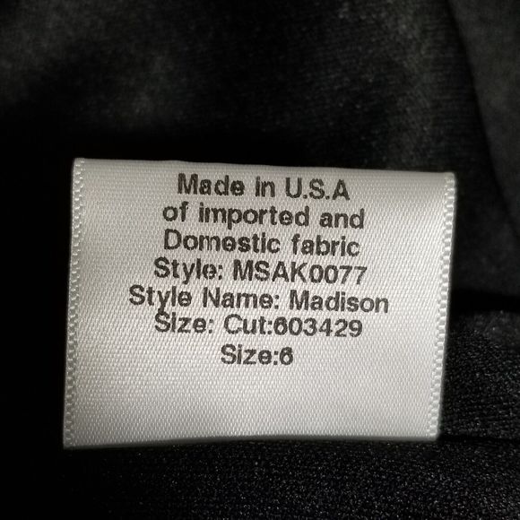 Katie May Madison Formal Dress 6 Womens Black Ball Gown Wedding Cocktail Maxi - Picture 13 of 14